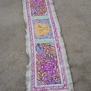 Wall Decor | Peruvian Hand Embroidered Rug Snake And Puma Amazon Jungle ...